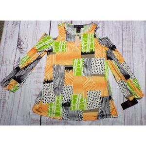 Isabel Hayley Cold Shoulder Butterfly 3/4 Sleeve Women Blouse Size S -23563